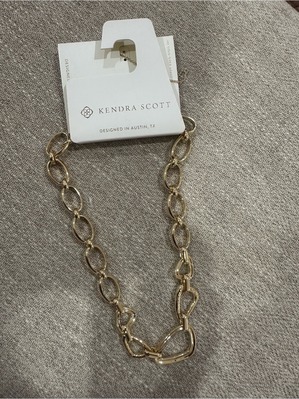 Kendra Scott Gold Oval Link Necklace